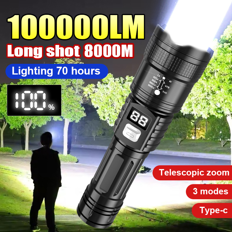 ไฟฉาย LED สว่างมาก 100000 ลูเม - Outdoor Adventure Trips บทวิจารณ์และราคา
