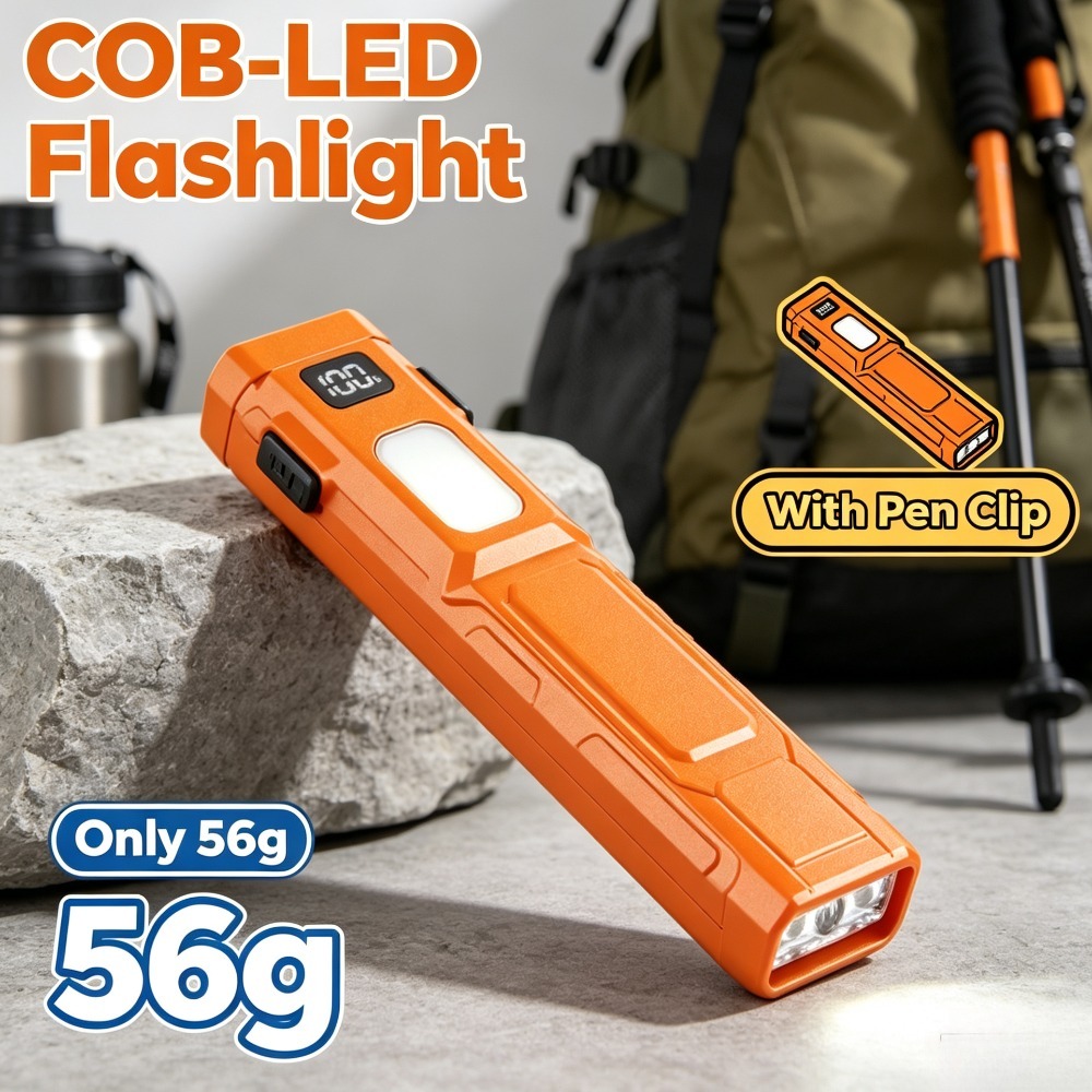 ไฟฉาย LED แบบ COB พร้อมคลิปหนี - Outdoor Adventure Trips บทวิจารณ์และราคา