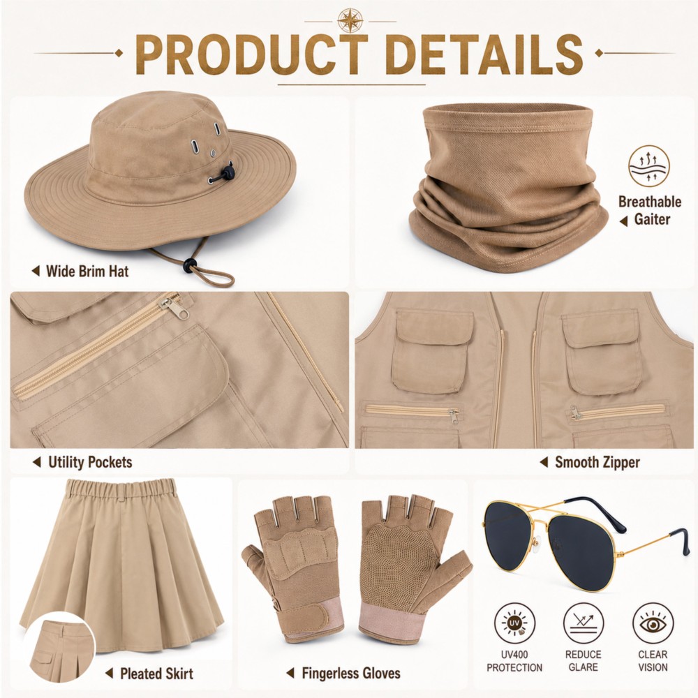 นักสำรวจกลางแจ้งเสื้อผ้าอุปกรณ - Outdoor Adventure Outfit บทวิจารณ์และราคา